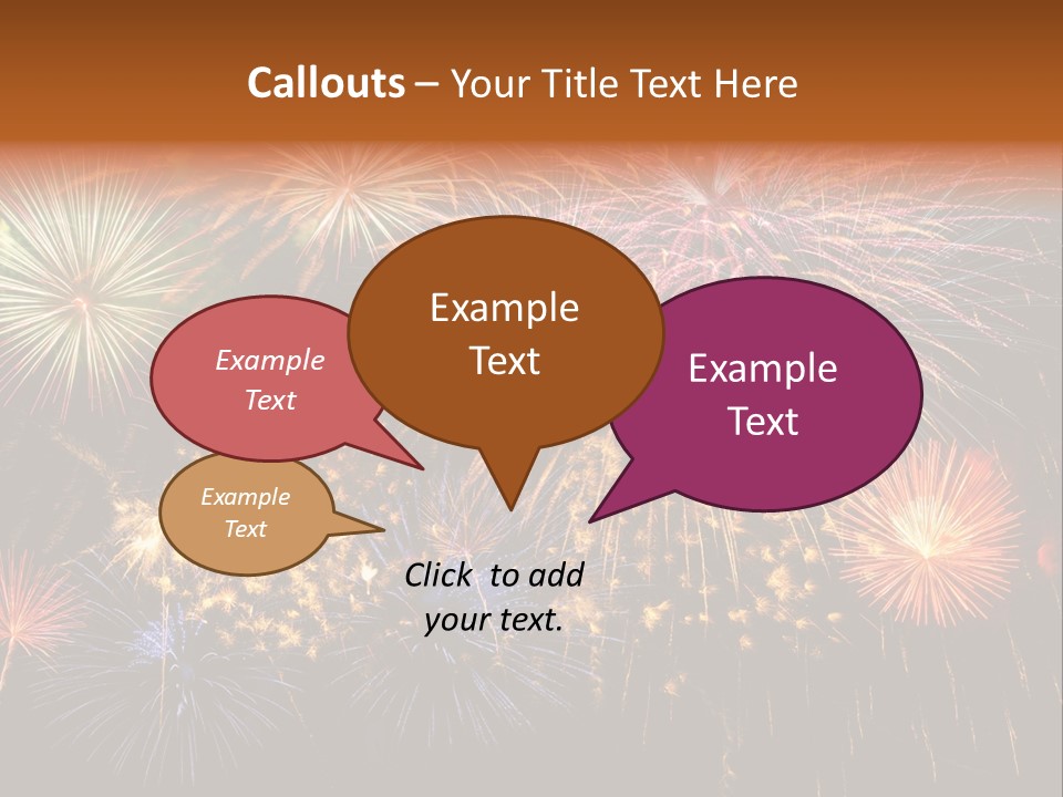 Rockets Colors Exploding PowerPoint Template