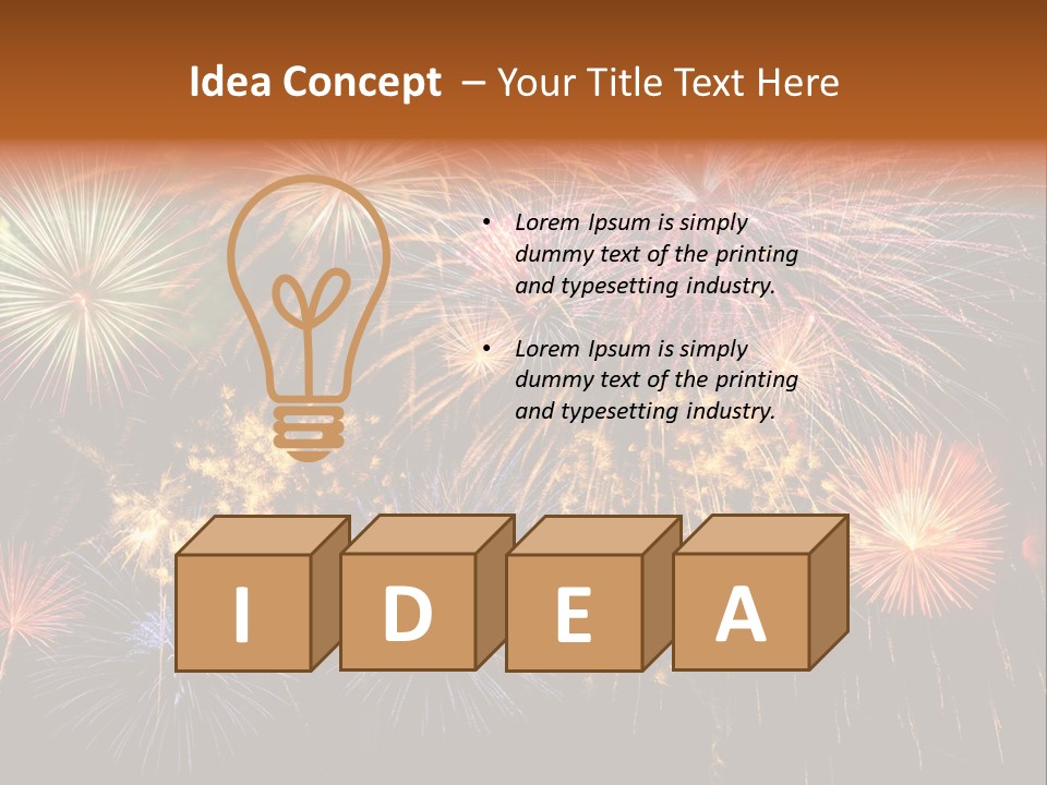 Rockets Colors Exploding PowerPoint Template