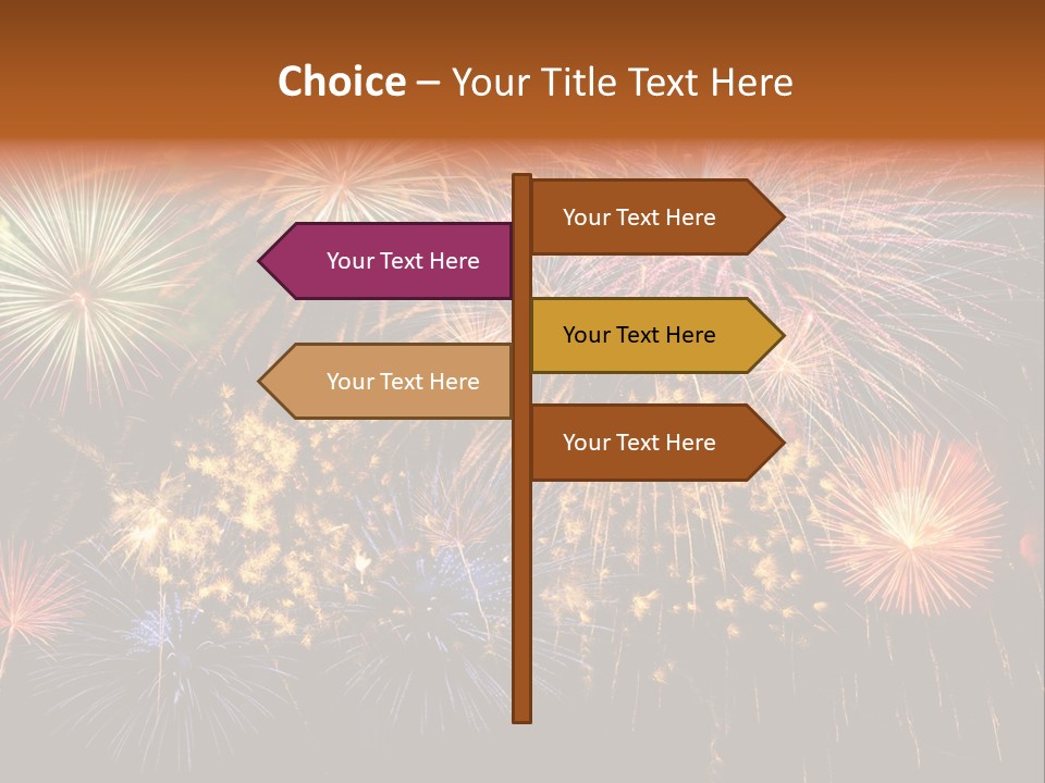 Rockets Colors Exploding PowerPoint Template