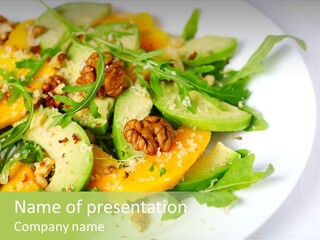 Salad Nutrition Prepared PowerPoint Template