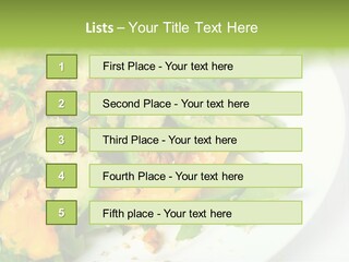 Salad Nutrition Prepared PowerPoint Template