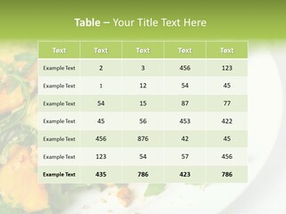 Salad Nutrition Prepared PowerPoint Template