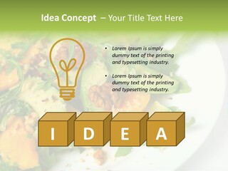 Salad Nutrition Prepared PowerPoint Template