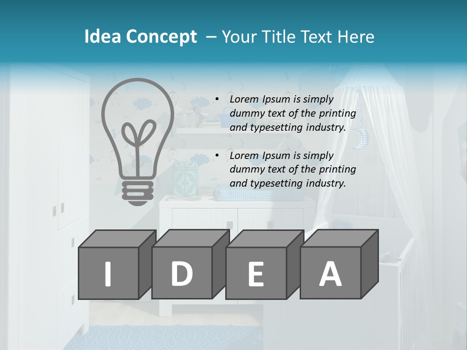 Decorative Indoor Lamp PowerPoint Template