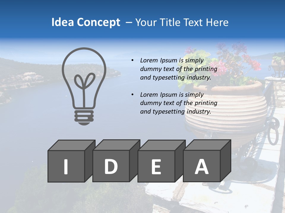 Tranquil Sea Beach PowerPoint Template