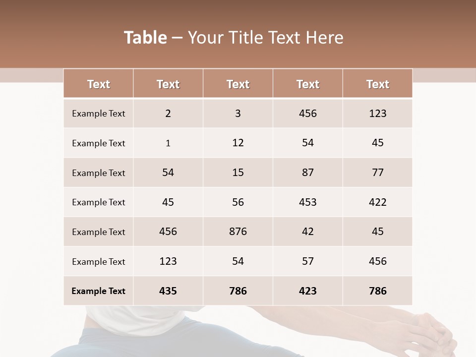 Body Female Caucasian PowerPoint Template