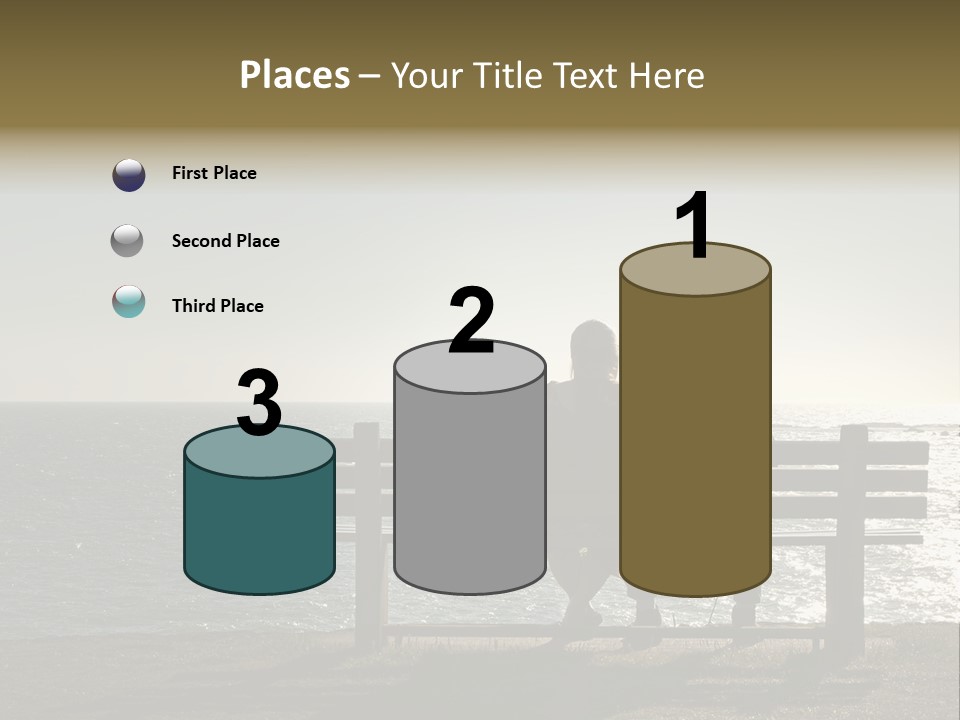 Silhouette Romantic Sitting PowerPoint Template