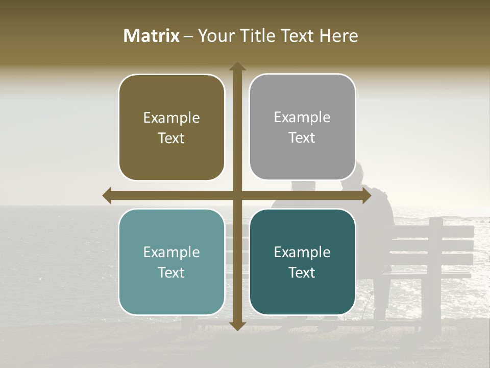 Silhouette Romantic Sitting PowerPoint Template