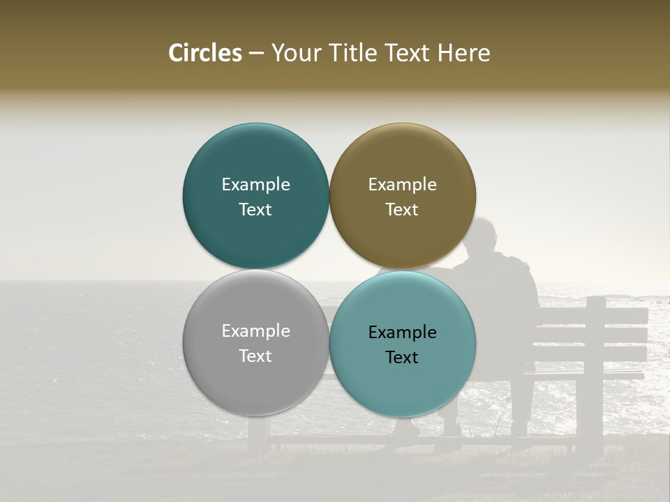 Silhouette Romantic Sitting PowerPoint Template