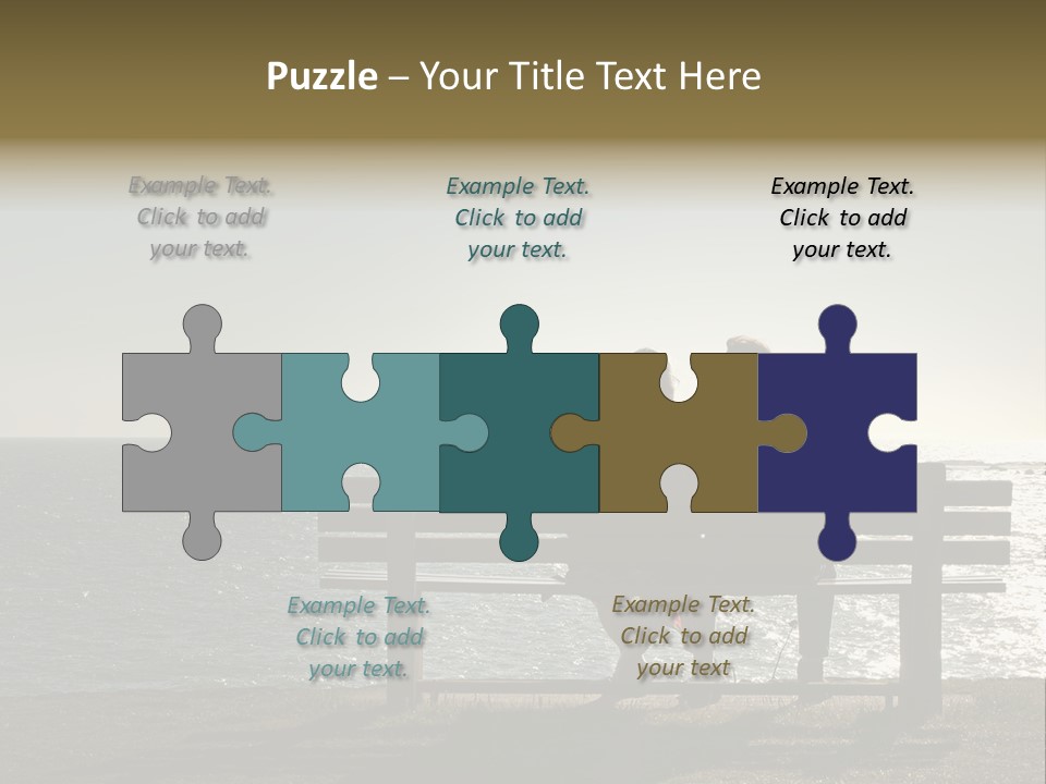 Silhouette Romantic Sitting PowerPoint Template