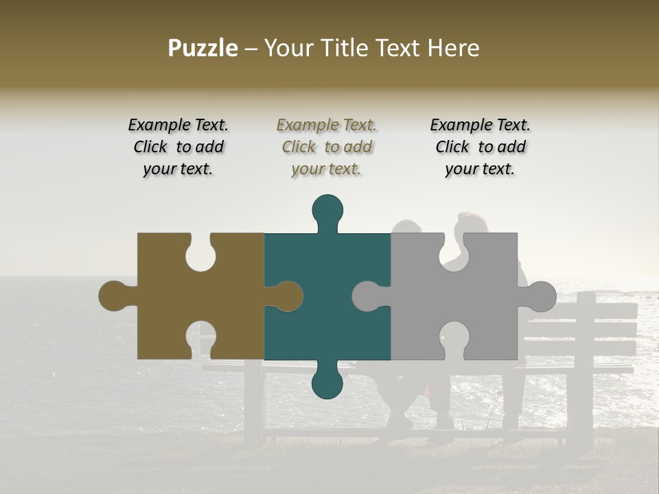 Silhouette Romantic Sitting PowerPoint Template