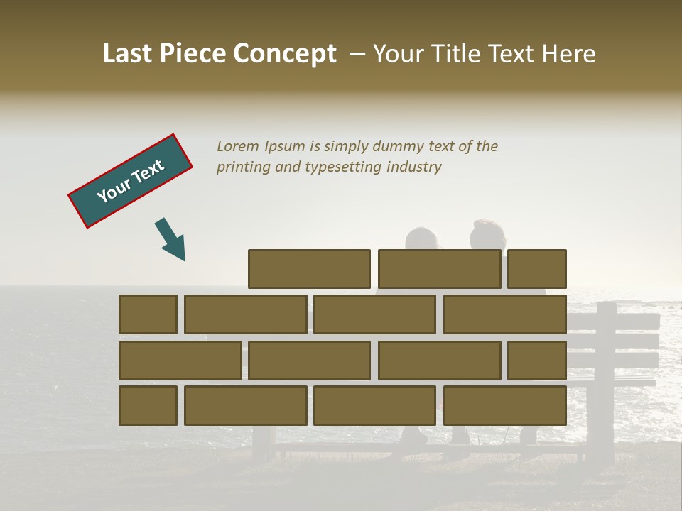 Silhouette Romantic Sitting PowerPoint Template