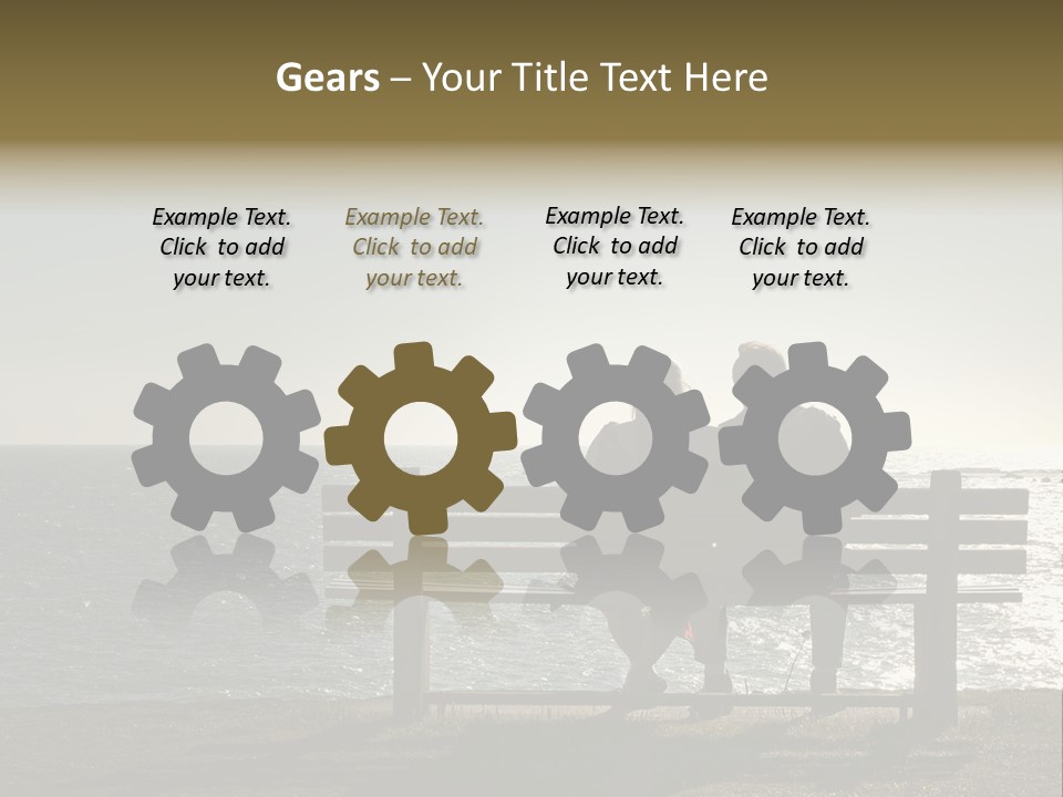 Silhouette Romantic Sitting PowerPoint Template