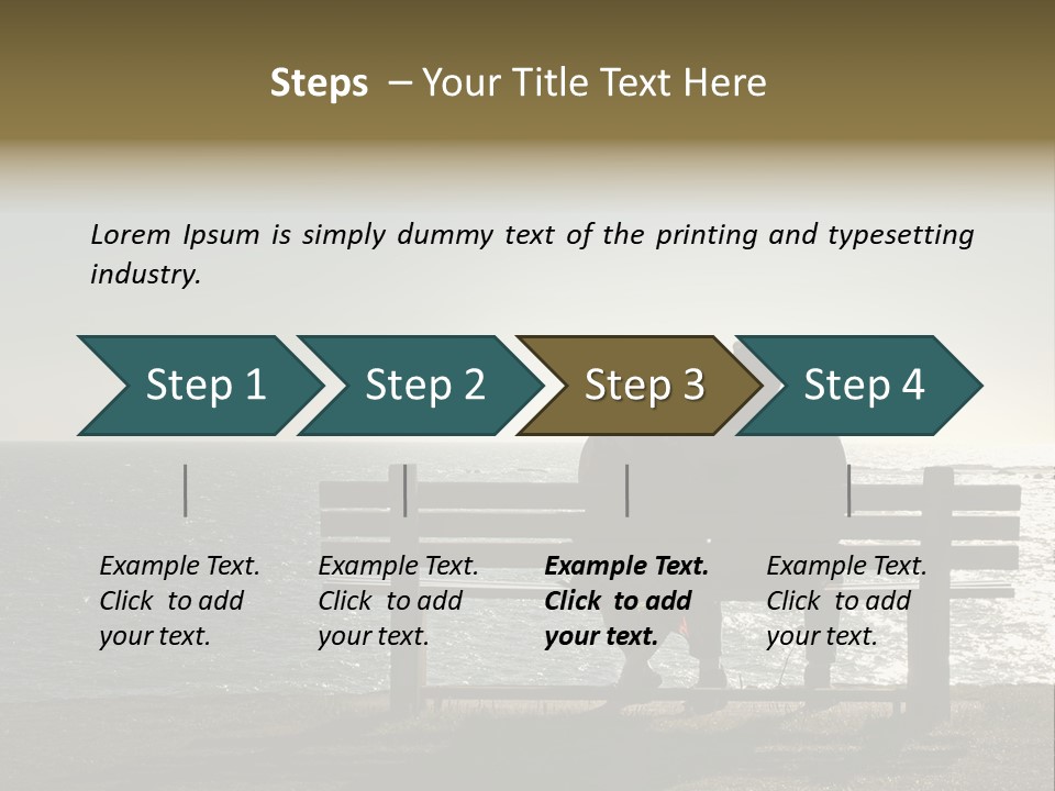 Silhouette Romantic Sitting PowerPoint Template