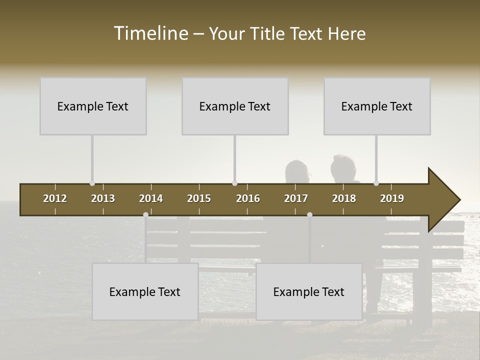 Silhouette Romantic Sitting PowerPoint Template
