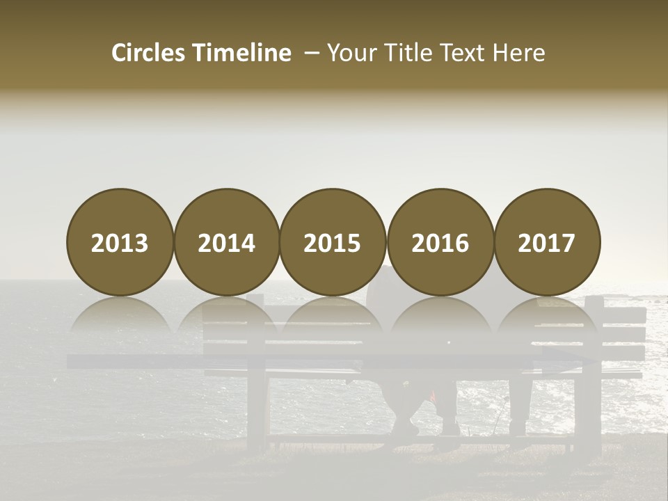 Silhouette Romantic Sitting PowerPoint Template