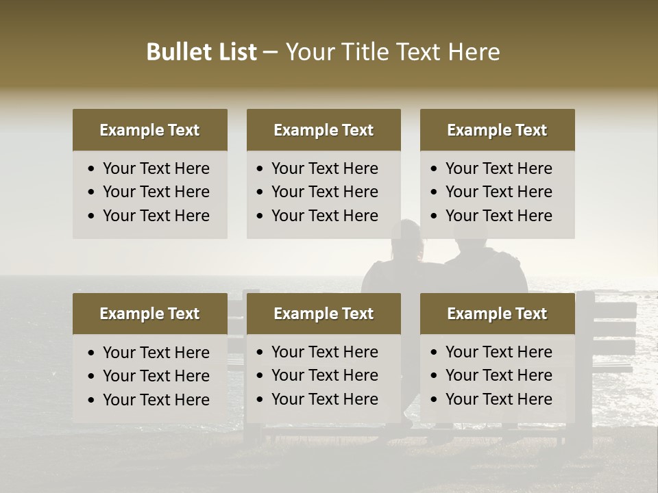 Silhouette Romantic Sitting PowerPoint Template
