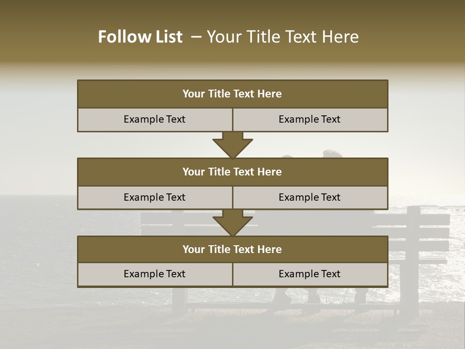 Silhouette Romantic Sitting PowerPoint Template