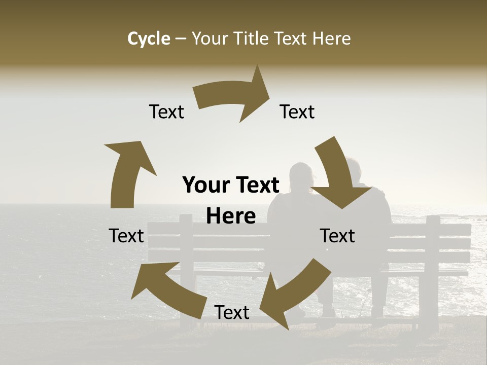 Silhouette Romantic Sitting PowerPoint Template