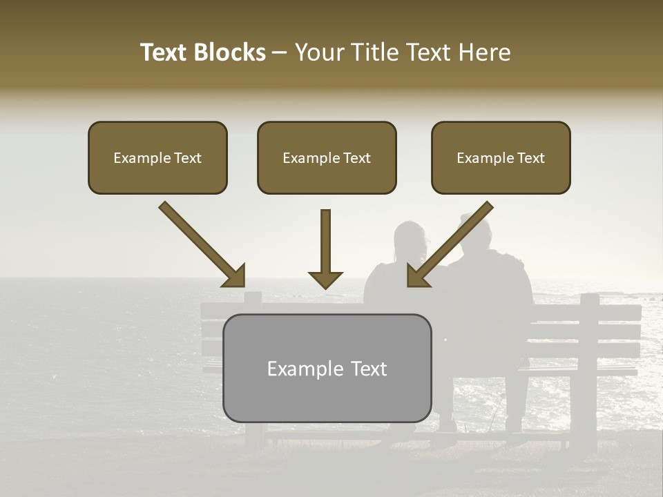 Silhouette Romantic Sitting PowerPoint Template