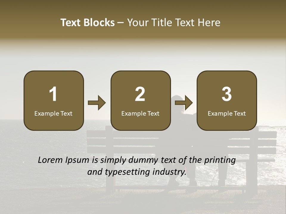 Silhouette Romantic Sitting PowerPoint Template