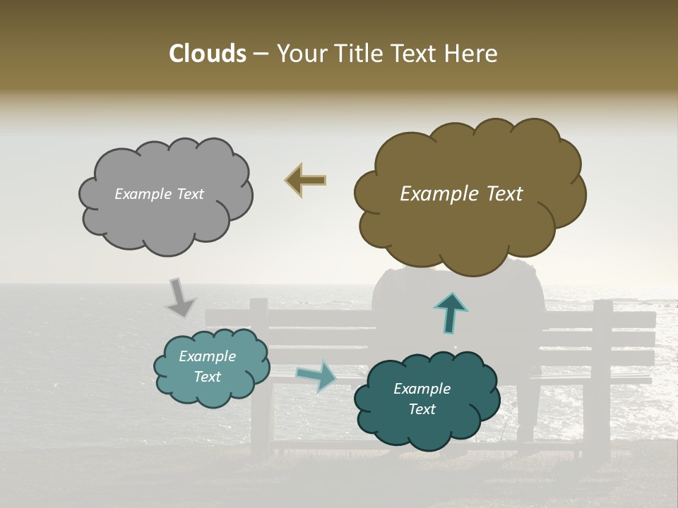 Silhouette Romantic Sitting PowerPoint Template