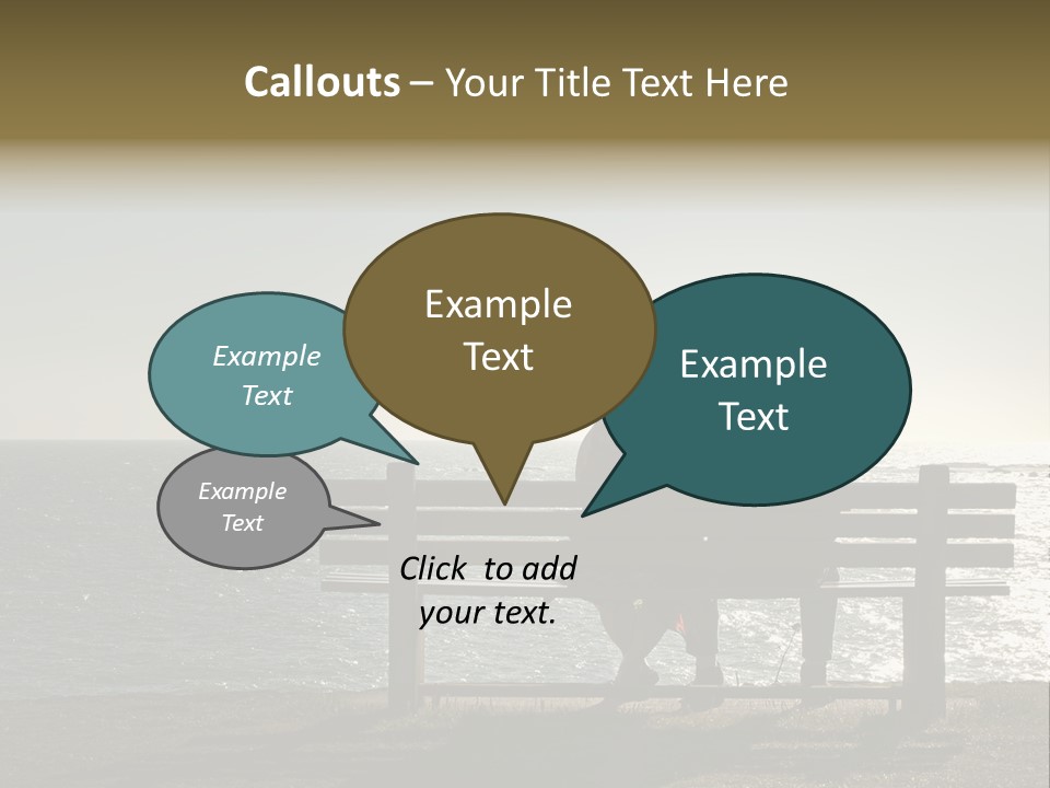 Silhouette Romantic Sitting PowerPoint Template