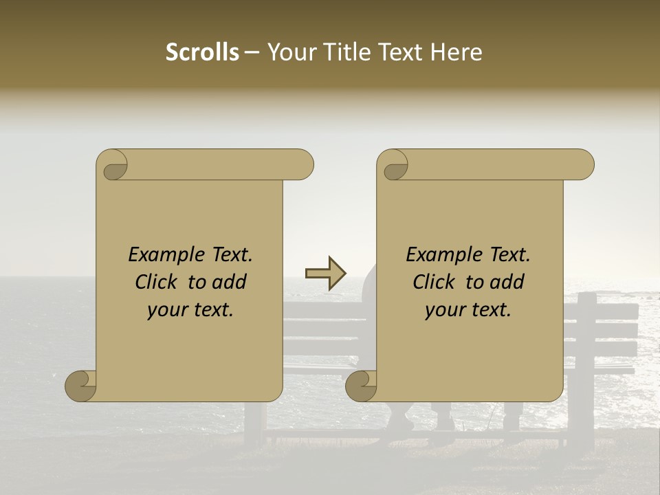 Silhouette Romantic Sitting PowerPoint Template