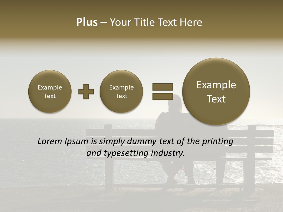 Silhouette Romantic Sitting PowerPoint Template