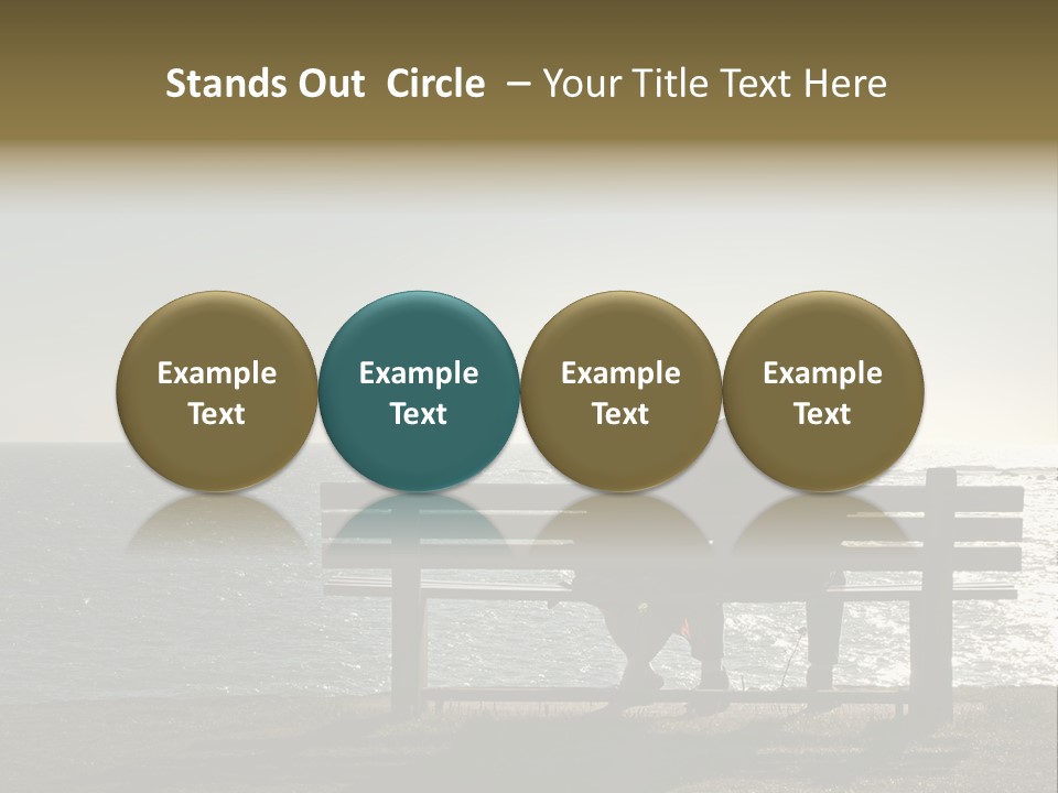 Silhouette Romantic Sitting PowerPoint Template