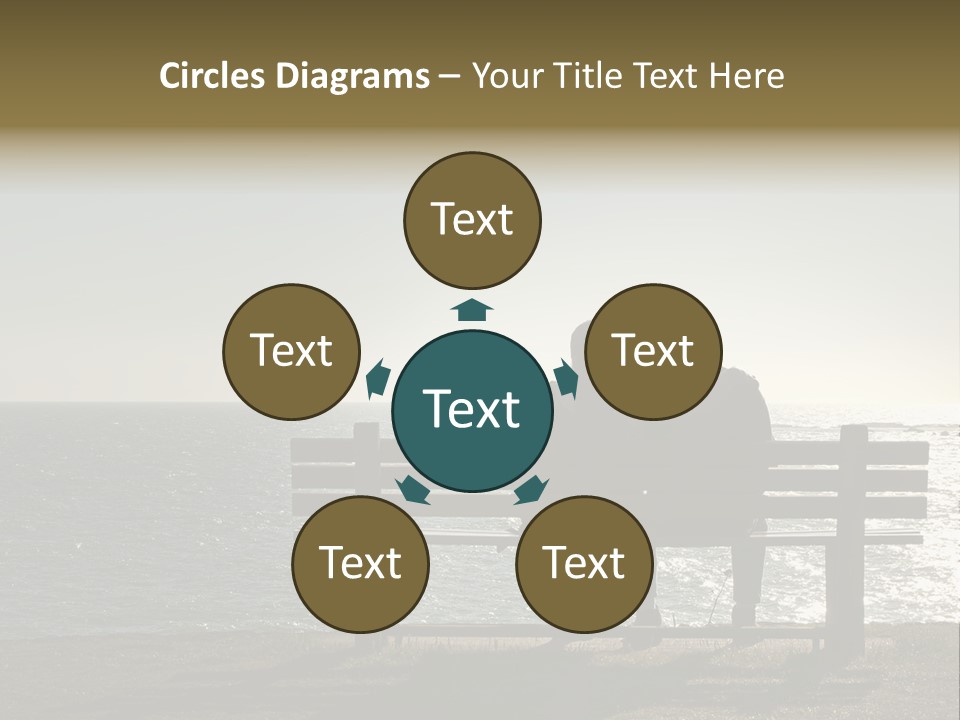 Silhouette Romantic Sitting PowerPoint Template