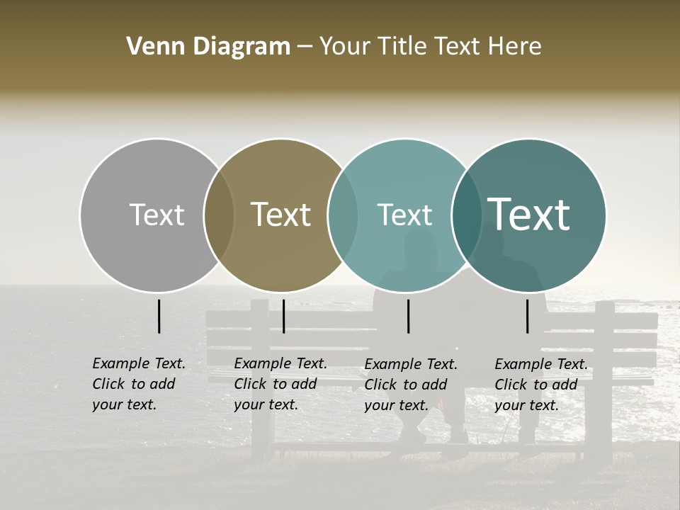 Silhouette Romantic Sitting PowerPoint Template
