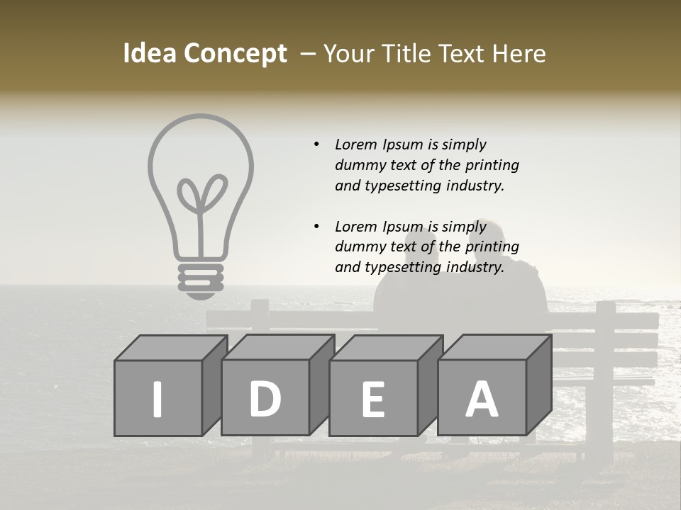 Silhouette Romantic Sitting PowerPoint Template