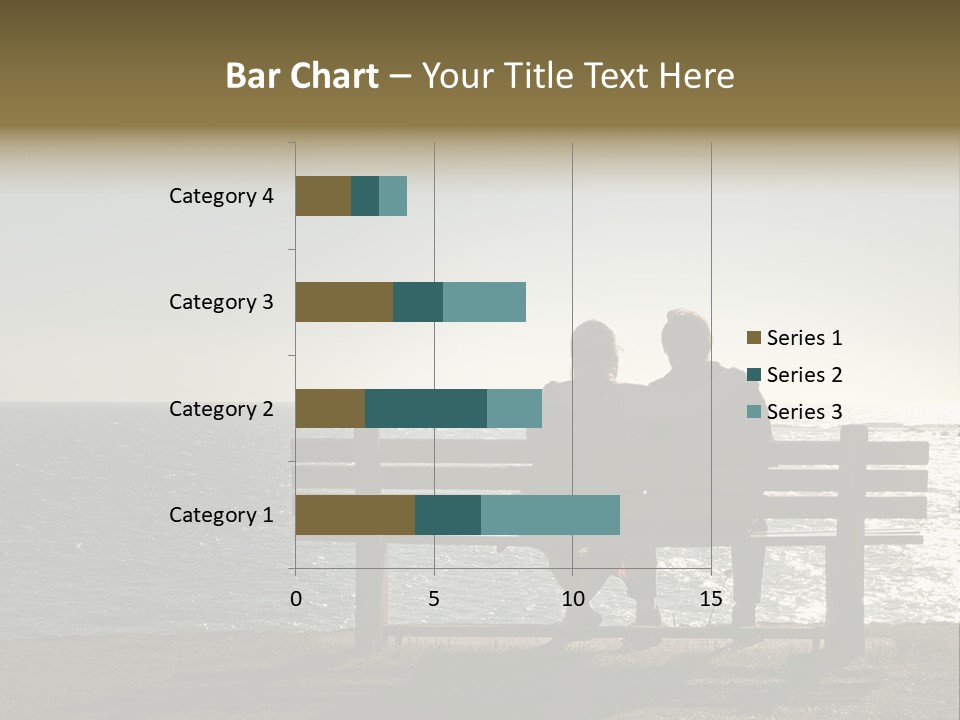 Silhouette Romantic Sitting PowerPoint Template