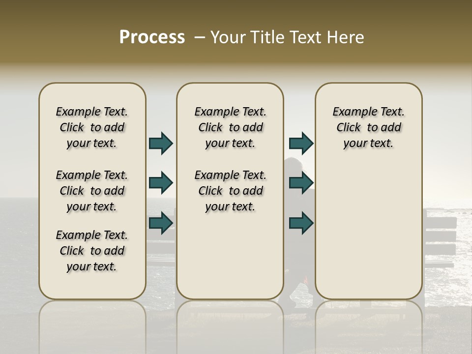 Silhouette Romantic Sitting PowerPoint Template