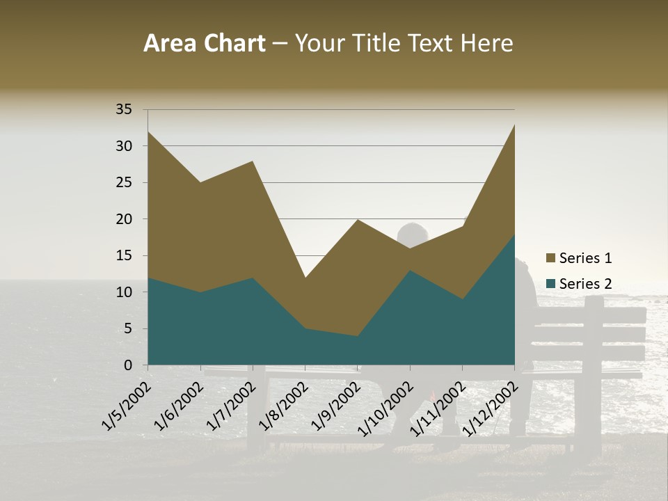 Silhouette Romantic Sitting PowerPoint Template