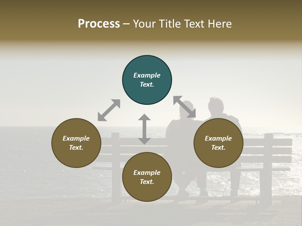 Silhouette Romantic Sitting PowerPoint Template