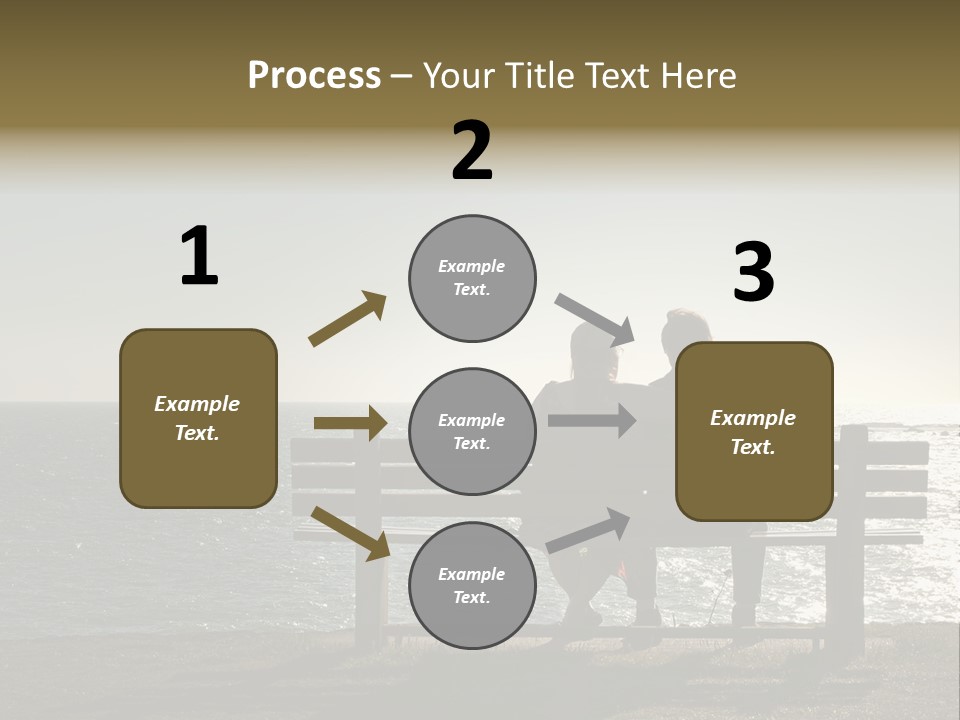 Silhouette Romantic Sitting PowerPoint Template