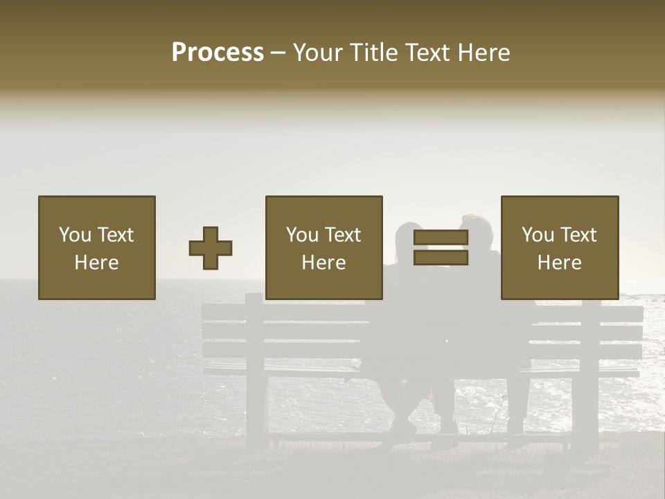 Silhouette Romantic Sitting PowerPoint Template