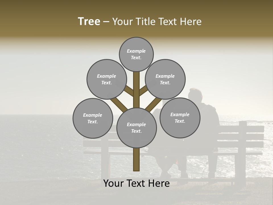 Silhouette Romantic Sitting PowerPoint Template