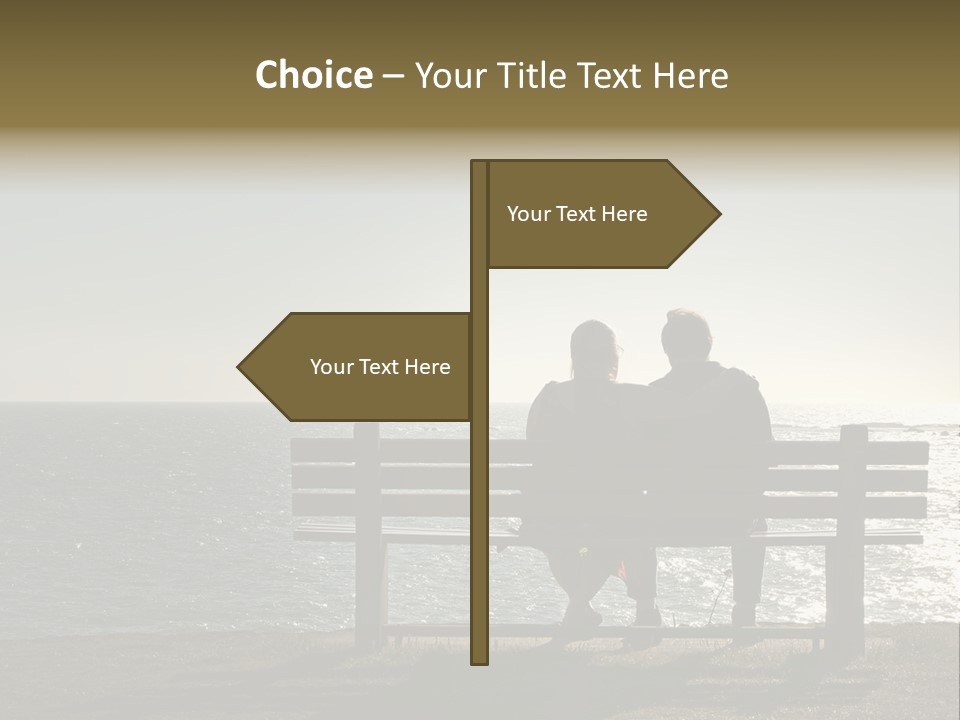 Silhouette Romantic Sitting PowerPoint Template