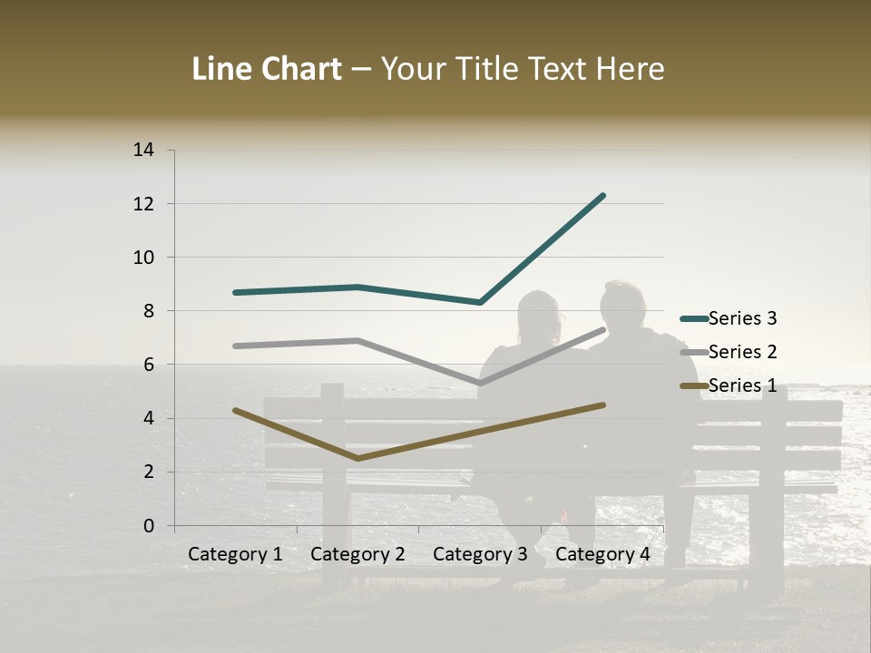 Silhouette Romantic Sitting PowerPoint Template