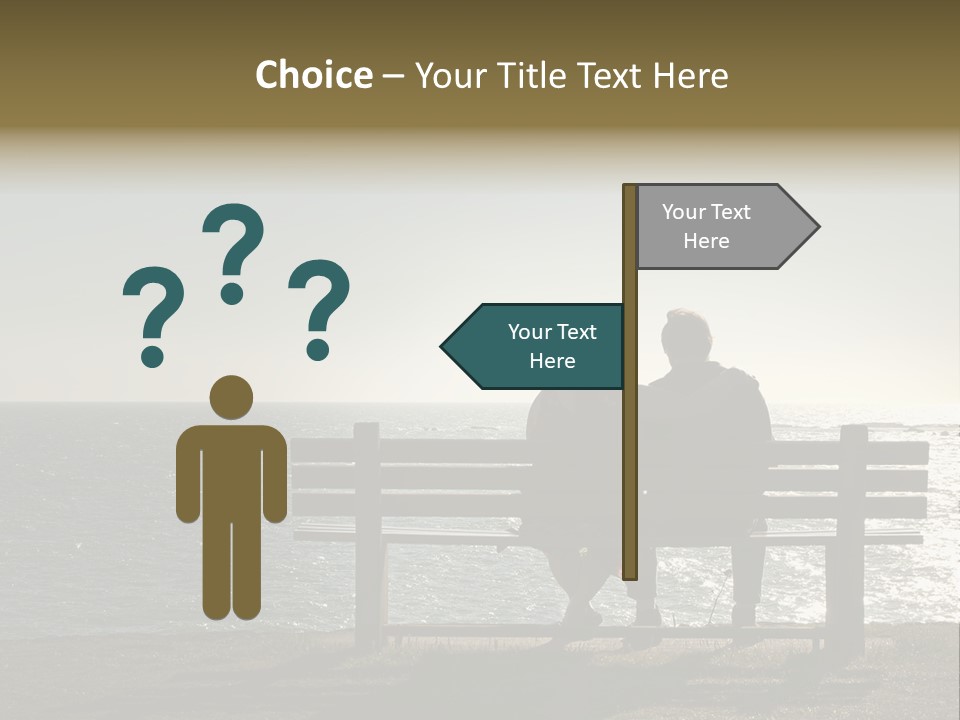 Silhouette Romantic Sitting PowerPoint Template