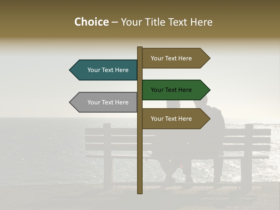 Silhouette Romantic Sitting PowerPoint Template