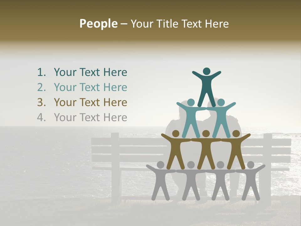 Silhouette Romantic Sitting PowerPoint Template