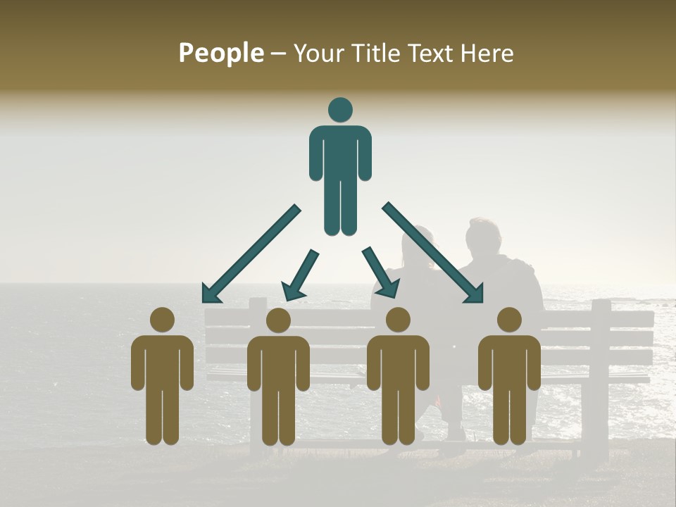 Silhouette Romantic Sitting PowerPoint Template