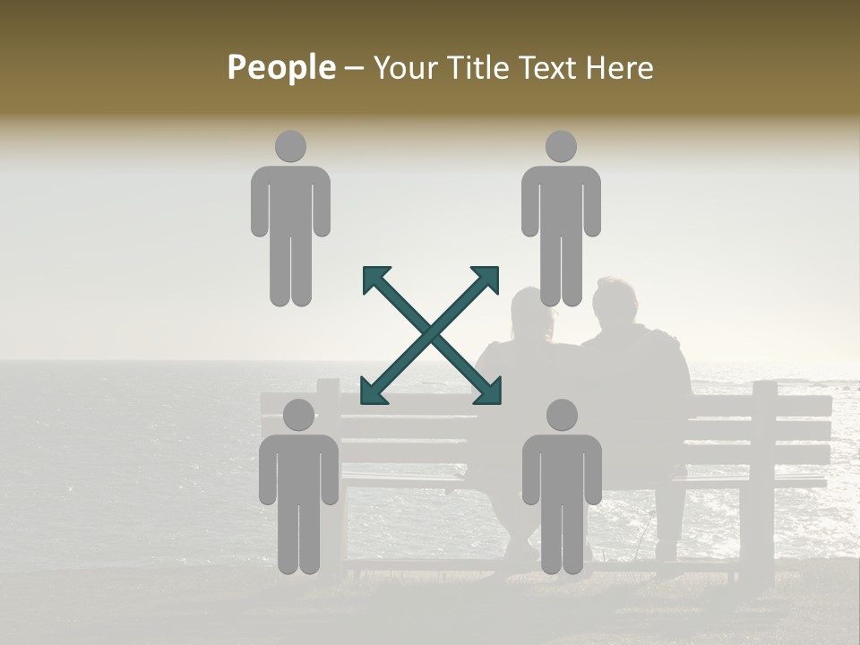 Silhouette Romantic Sitting PowerPoint Template