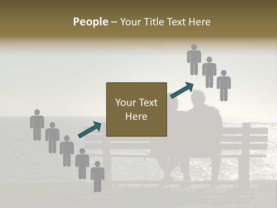 Silhouette Romantic Sitting PowerPoint Template