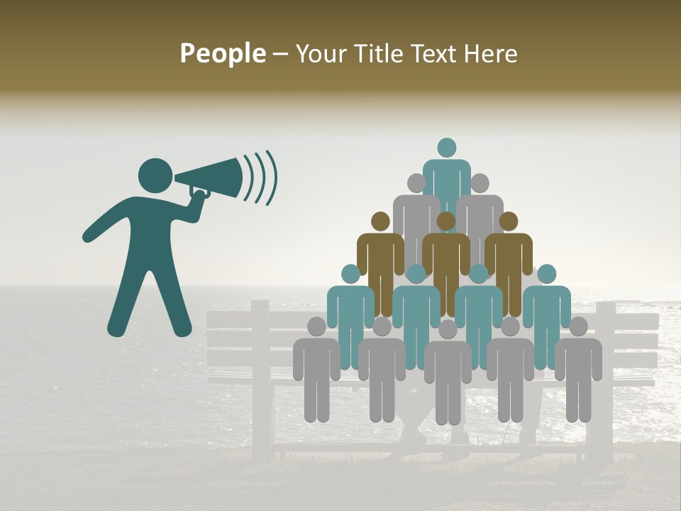 Silhouette Romantic Sitting PowerPoint Template