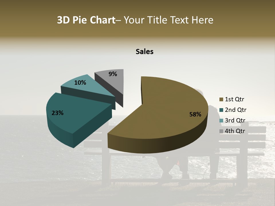 Silhouette Romantic Sitting PowerPoint Template